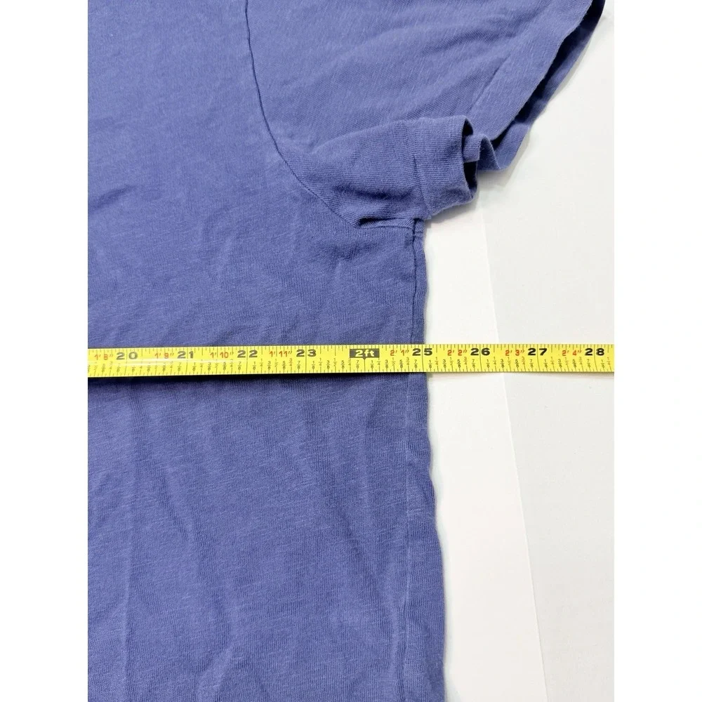Polo Ralph Lauren XL Blue Patchwork POLO Spellout T Shirt Americana Tee